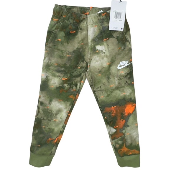 Nike Boys Kids Joggers Size 6 Green Camouflage Athletic Sweatpants Bottoms New - Picture 1 of 5